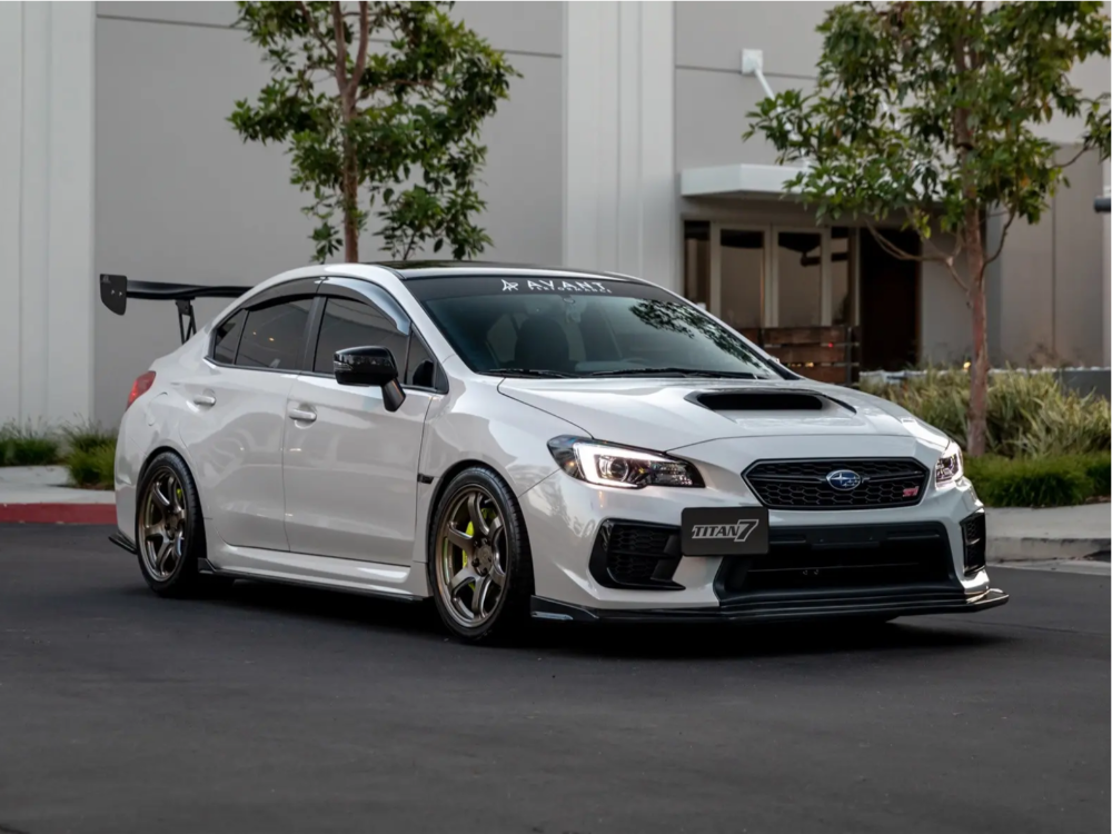 2020 Subaru WRX STI with 18x9.5 40 Titan7 T-d6e and 265/35R18 Toyo