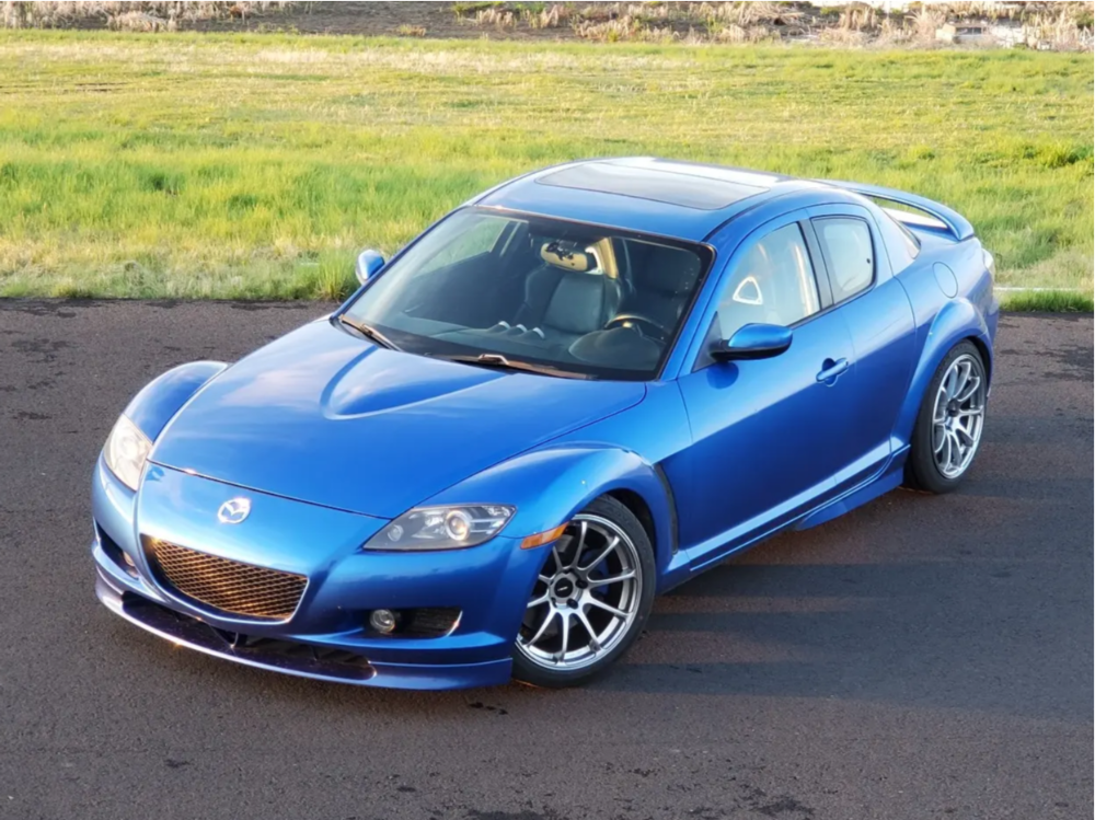 ADVANカラー！！rx8!! Andy's Advan RX8 in the best of hands with our mates at Kumeu Tyres