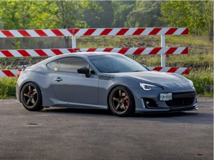 2020 Subaru BRZ with 18x9.5 38 Gram Lights 57cr and 235/40R18