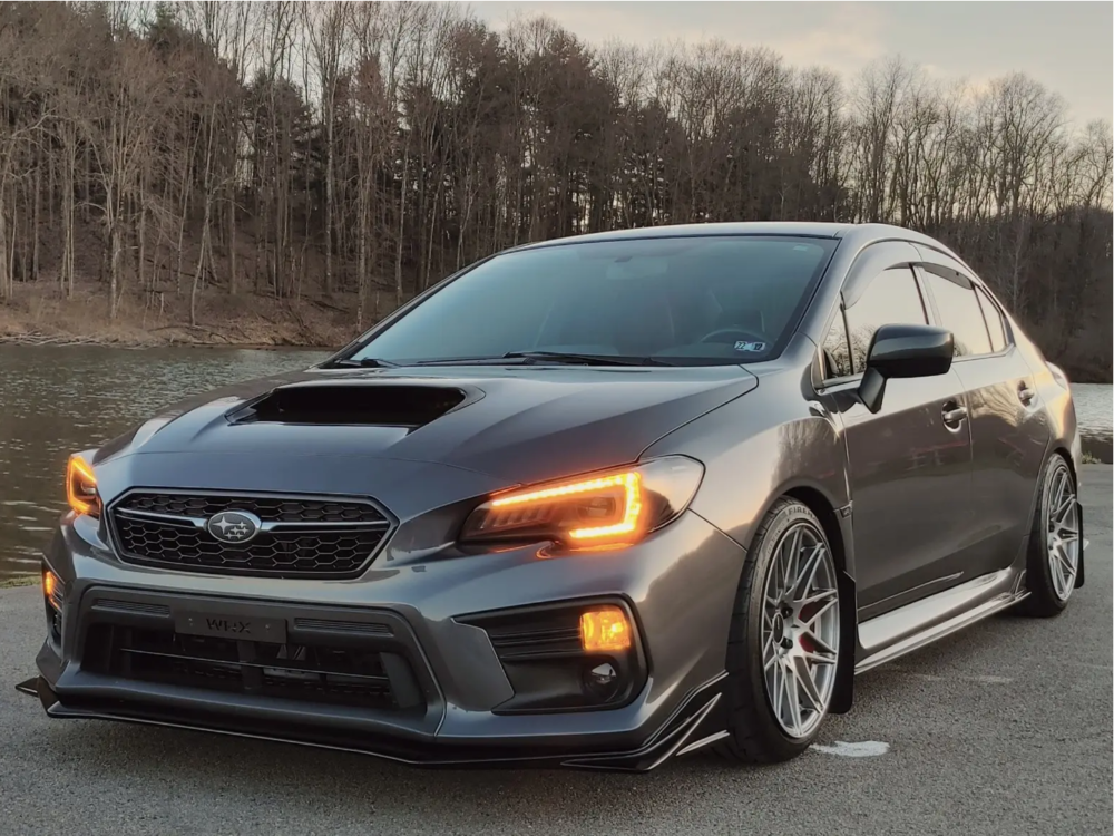 2020 Subaru WRX with 18x9.5 38 Enkei Tms and 255/35R18 Firestone