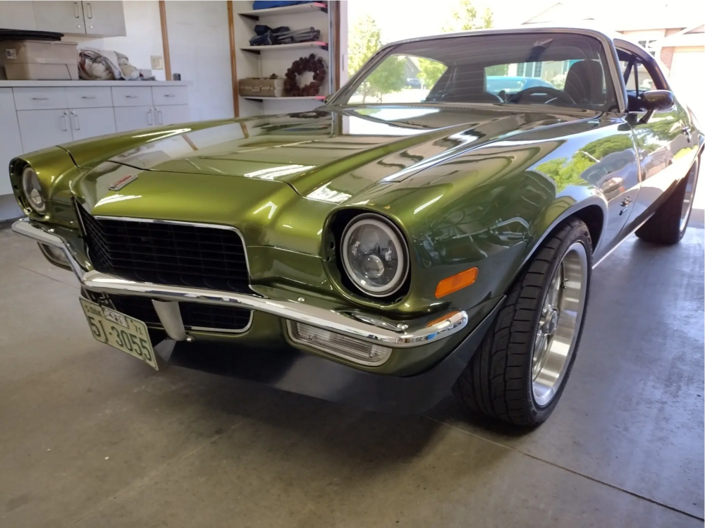 1971 Chevrolet Camaro with 18x8 0 Ridler Style 608 and 245/40R18