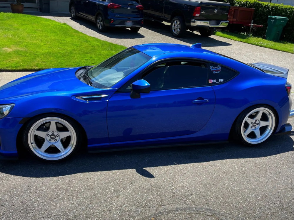 2015 Subaru BRZ with 18x10.5 22 ESR Cr5 and 225/40R18 Vercelli
