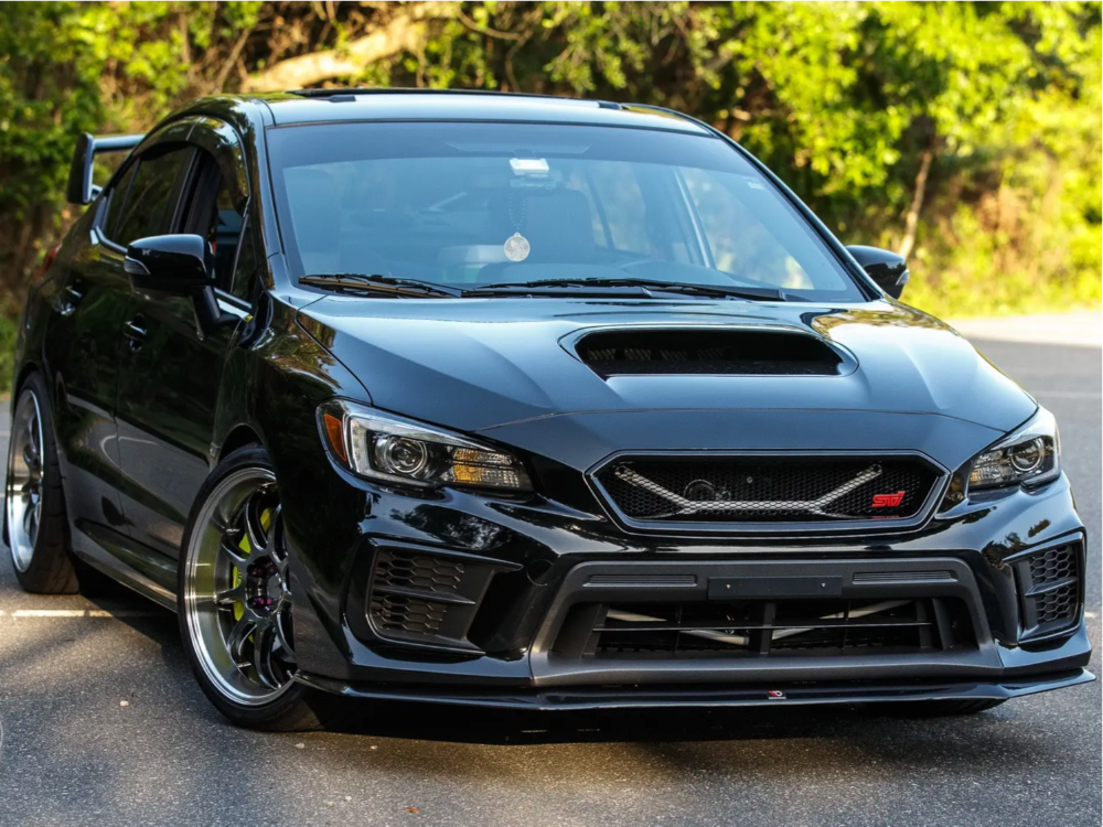 2021 Subaru WRX STI with 19x9.5 38 Work Emotion D9r and 255/35R19
