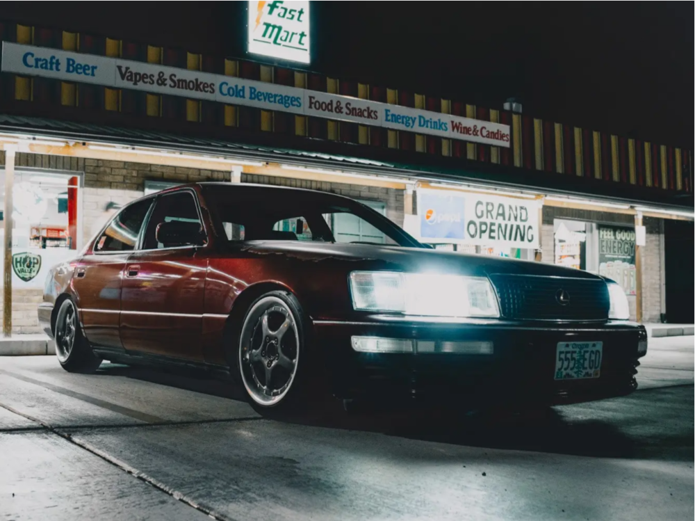 1990 Lexus LS400 with 17x8 45 BBS Moda M2 and 205/45R17 Laufenn S