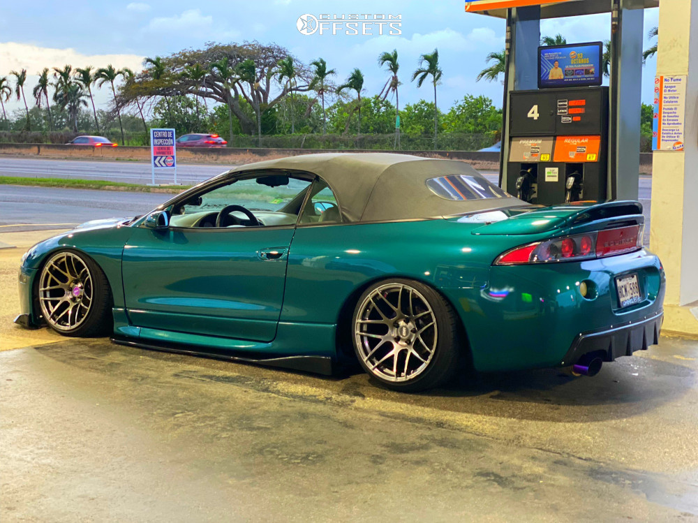 1997 Mitsubishi Eclipse with 18x10.5 22 ESR Rf1 and 225/40R18 Land