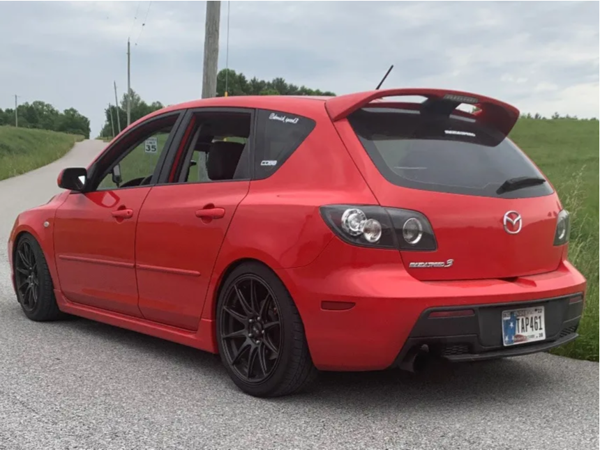 2008 Mazda 3 with 18x8 42 XXR 527 and 225/40R18 Nitto Motivo and