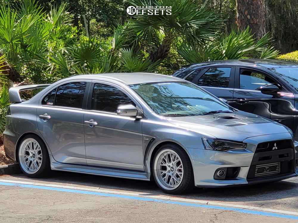 2015 Mitsubishi Lancer with 18x9.5 22 ESR Cs11 and 255/35R18