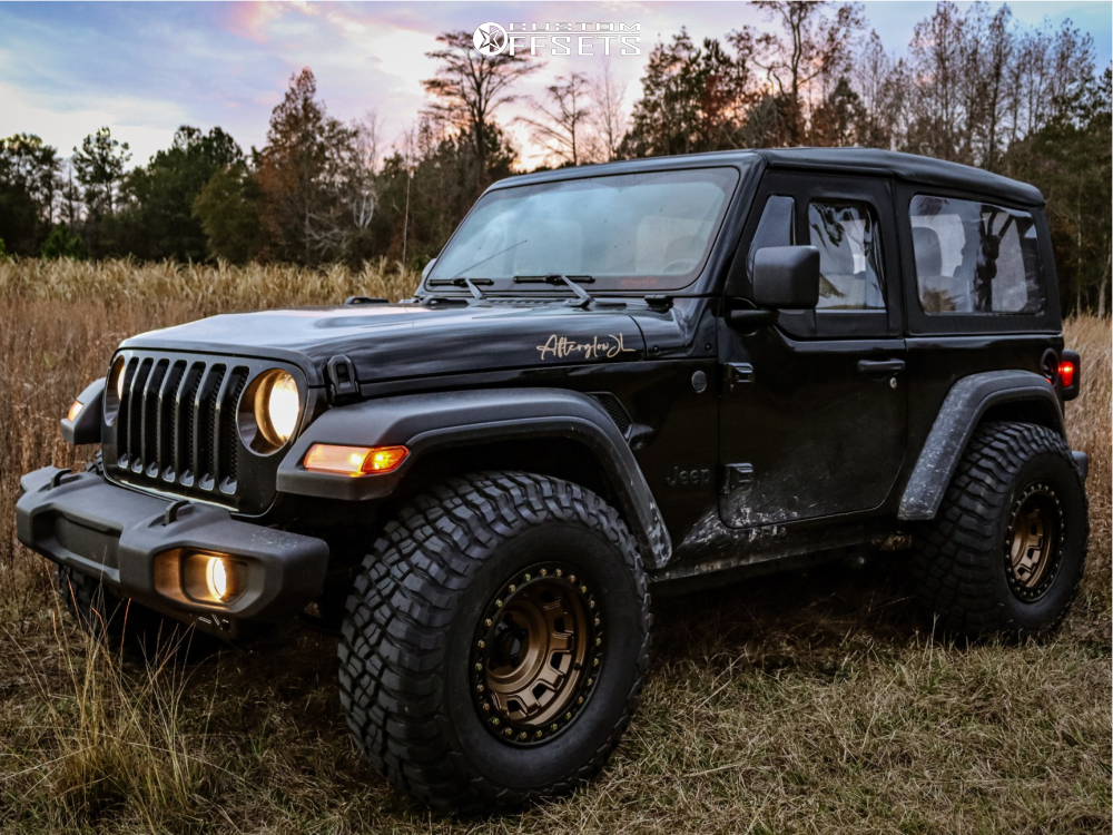 2022 Jeep Wrangler with 17x9 -38 KMC Km236 and 35/12.5R17