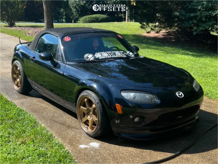 2006 Mazda MX-5 Miata with 17x8 25 9SiX9 SIX-1 and 205/45R17