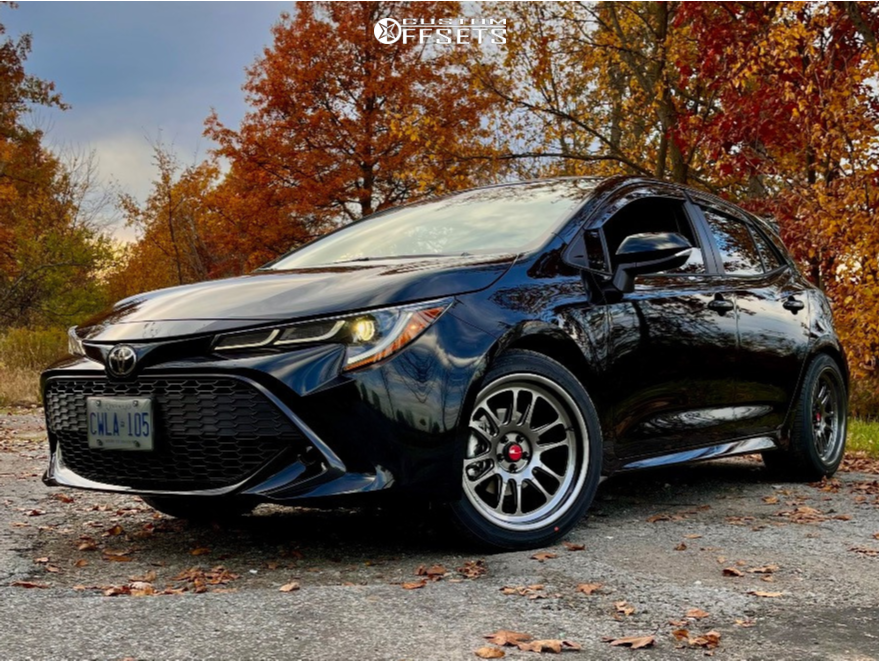 2022 Toyota Corolla with 18x9.5 35 Aodhan Ah07 and 255/40R18 Nexen