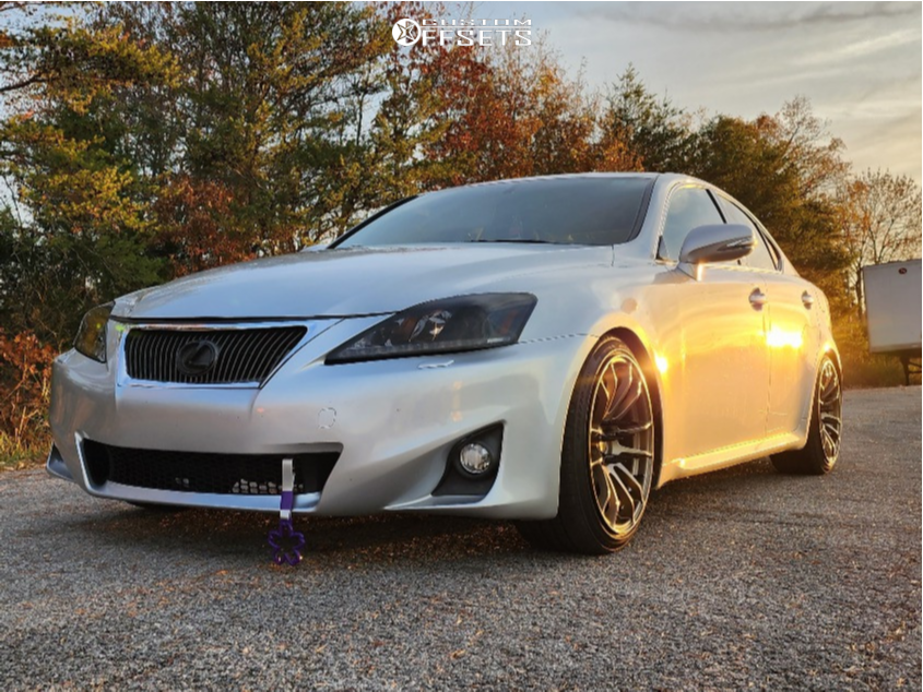 2011 Lexus IS250 with 18x9.5 38 AVID1 AV20 and 225/40R18 Sailun
