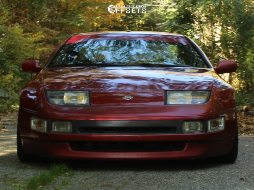 1993 Nissan 300ZX with 17x9 15 Square G33 and 225/45R17 Pirelli