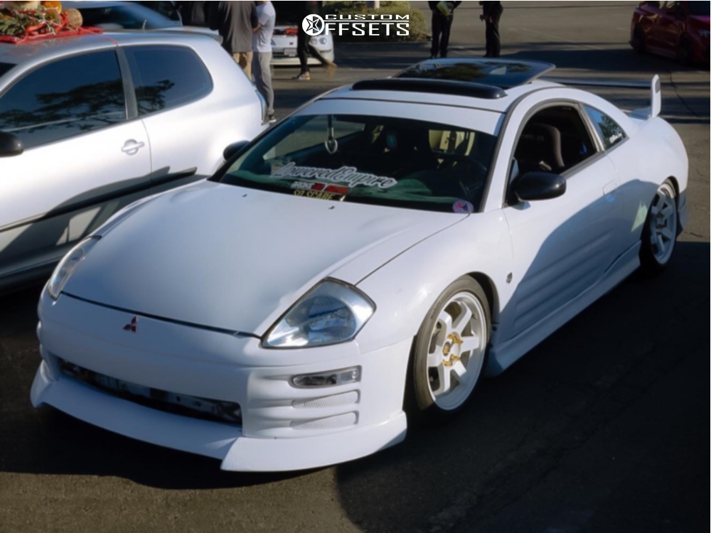 ECLIPSE TD307PAIIBK 改 2000 Mitsubishi Eclipse with 17x8 35 AVID1 Av6 and 215/45R17 Land