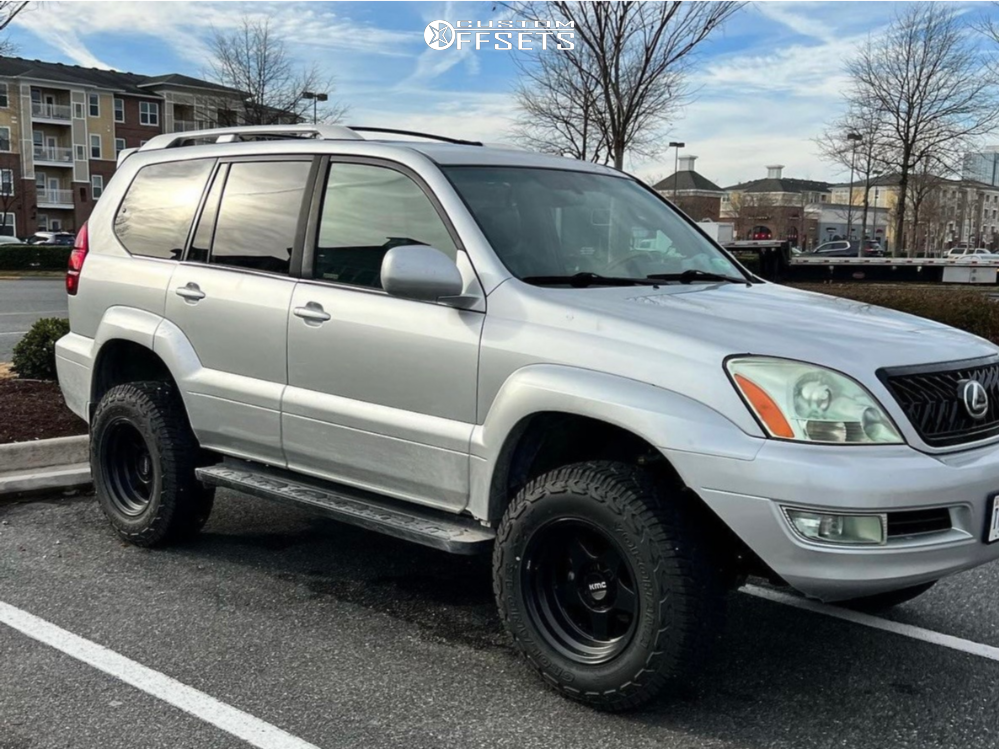 2007 Lexus GX470 with 17x9 -38 KMC Km728 and 265/70R17 Yokohama