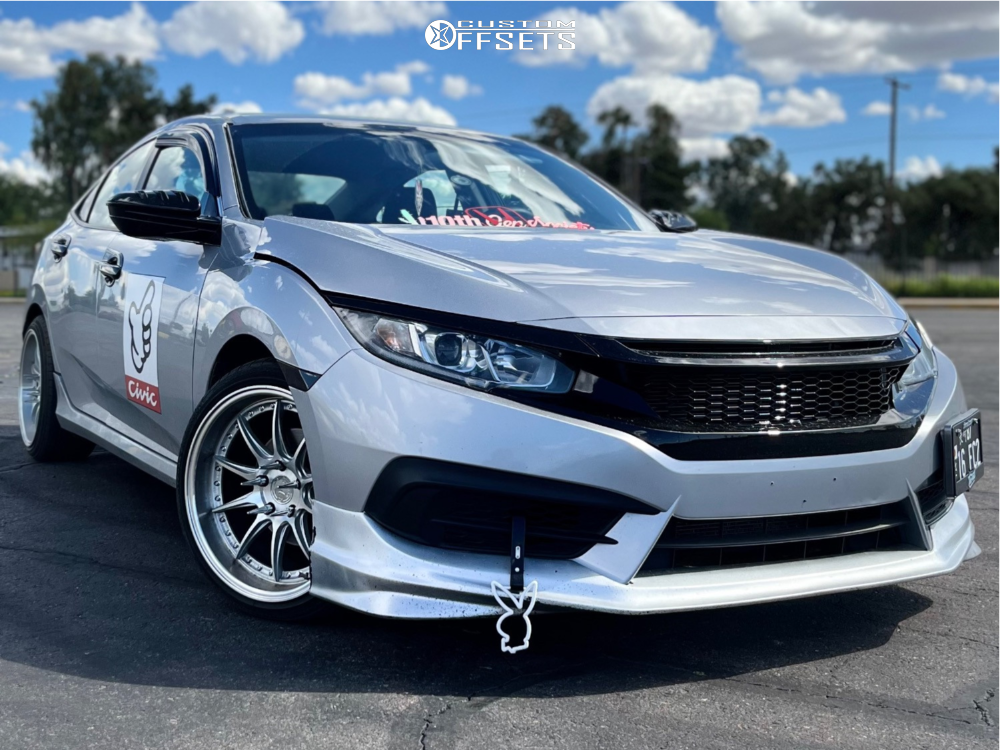 2016 Honda Civic with 18x9.5 30 Aodhan Ds07 and 225/40R18 Vercelli