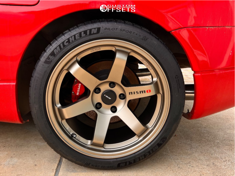 1990 Nissan 300ZX with 18x8.5 35 AVID1 Av6 and 245/40R18 Michelin