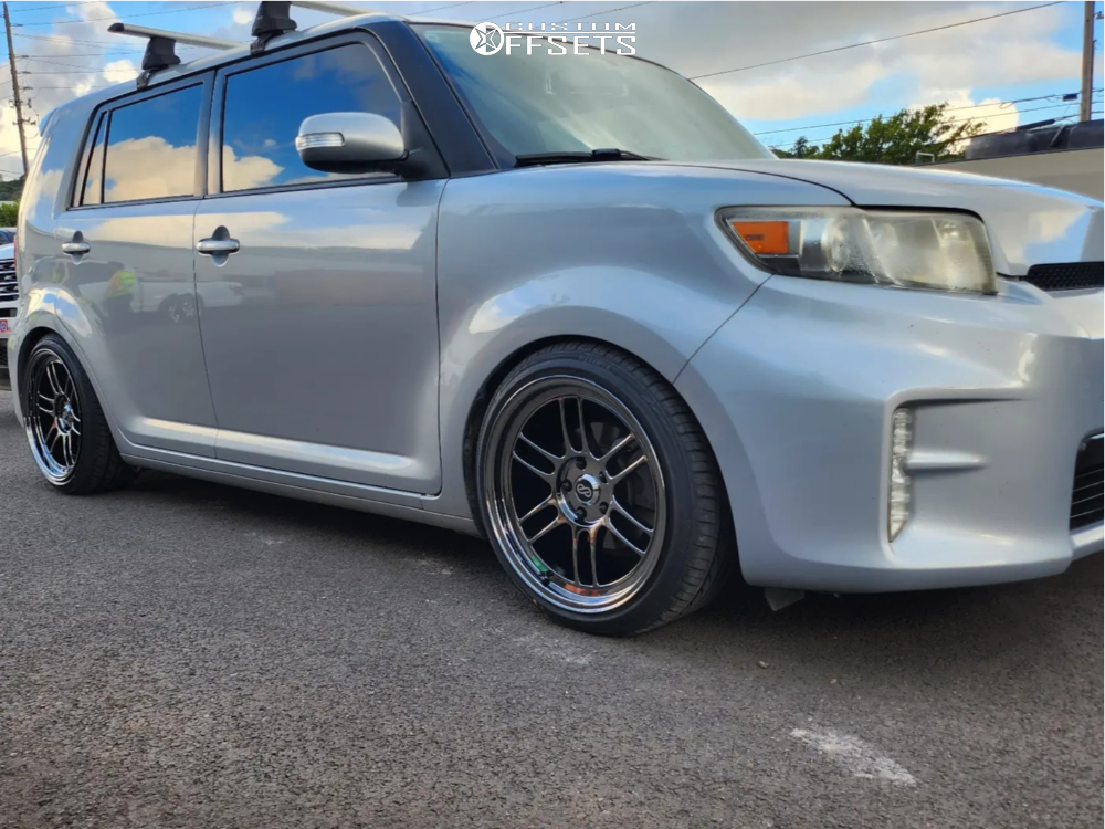 2013 Scion XB with 18x9.5 38 Enkei Rpf1 and 225/40R18 Delinte D7