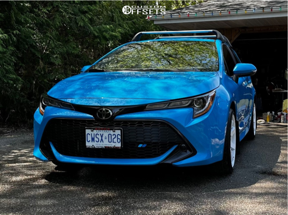 2022 Toyota Corolla with 18x8.5 35 AVID1 AV6 and 225/40R18 Dunlop