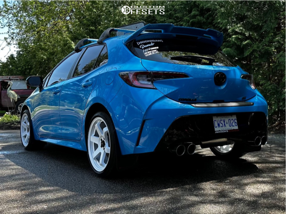 2022 Toyota Corolla with 18x8.5 35 AVID1 AV6 and 225/40R18 Dunlop