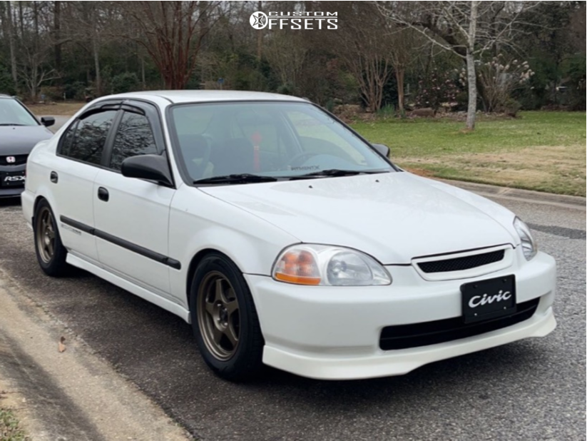 1998 Honda Civic with 15x6.5 35 AVID1 Av8 and 195/65R15 Road
