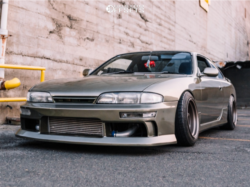 1995 Nissan 240SX with 15x9 -13 Watanabe R-Type and 205/50R15