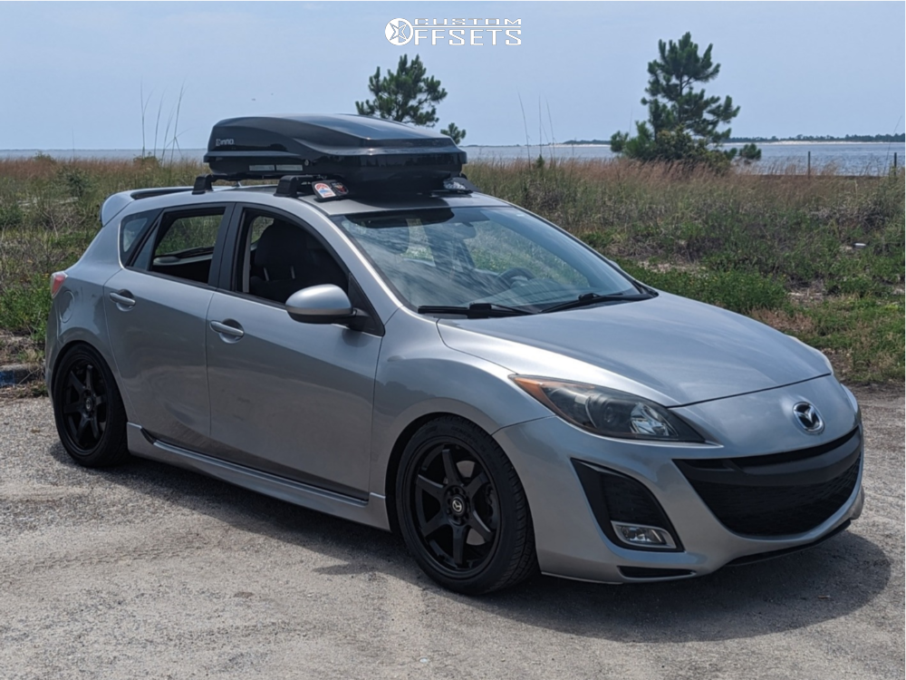 2011 Mazda 3 Sport with 18x8 35 NS Ns1507 and 225/40R18 General G