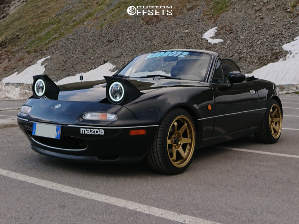マリリン・モンローフギヤ 1995 Mazda Miata with 16x8 25 Japan Racing Jr3 and 215/40R16