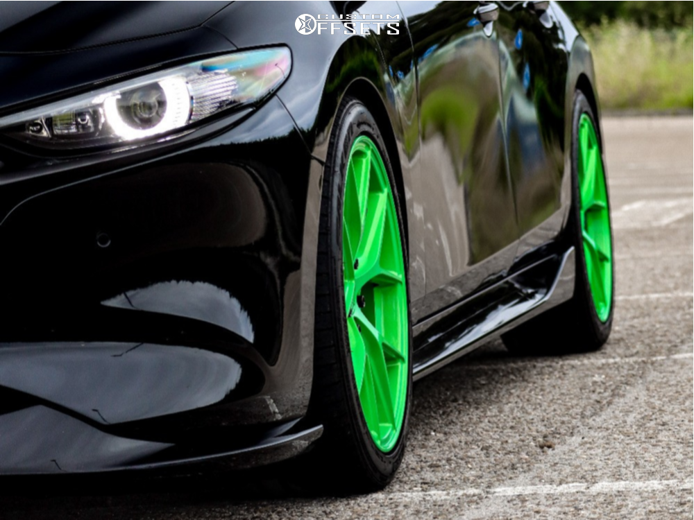 2021 Mazda 3 with 18x8 40 Japan Racing SL01 and 235/40R18 Falken