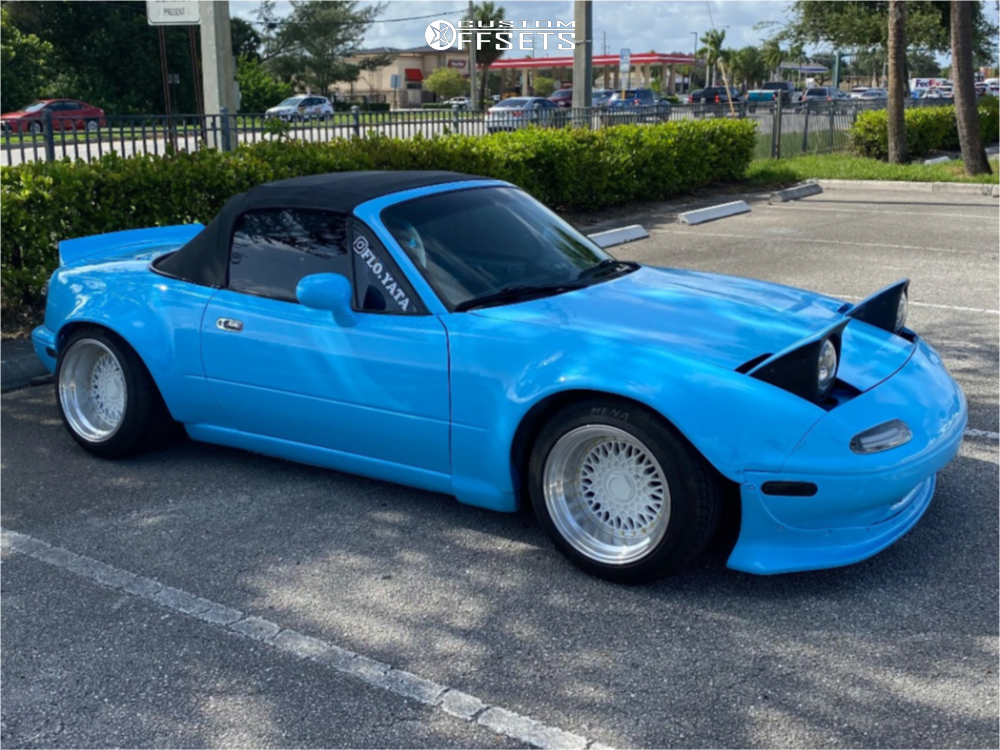 1993 Mazda Miata with 15x9 -20 ESM 002r and 205/50R15 Forceum Hena