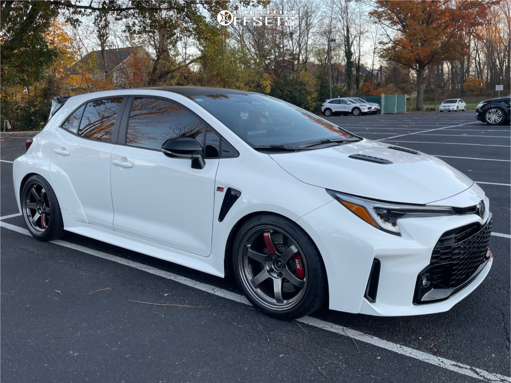 2023 Toyota GR Corolla with 18x9.5 38 Volk Te37sl and 245/40R18