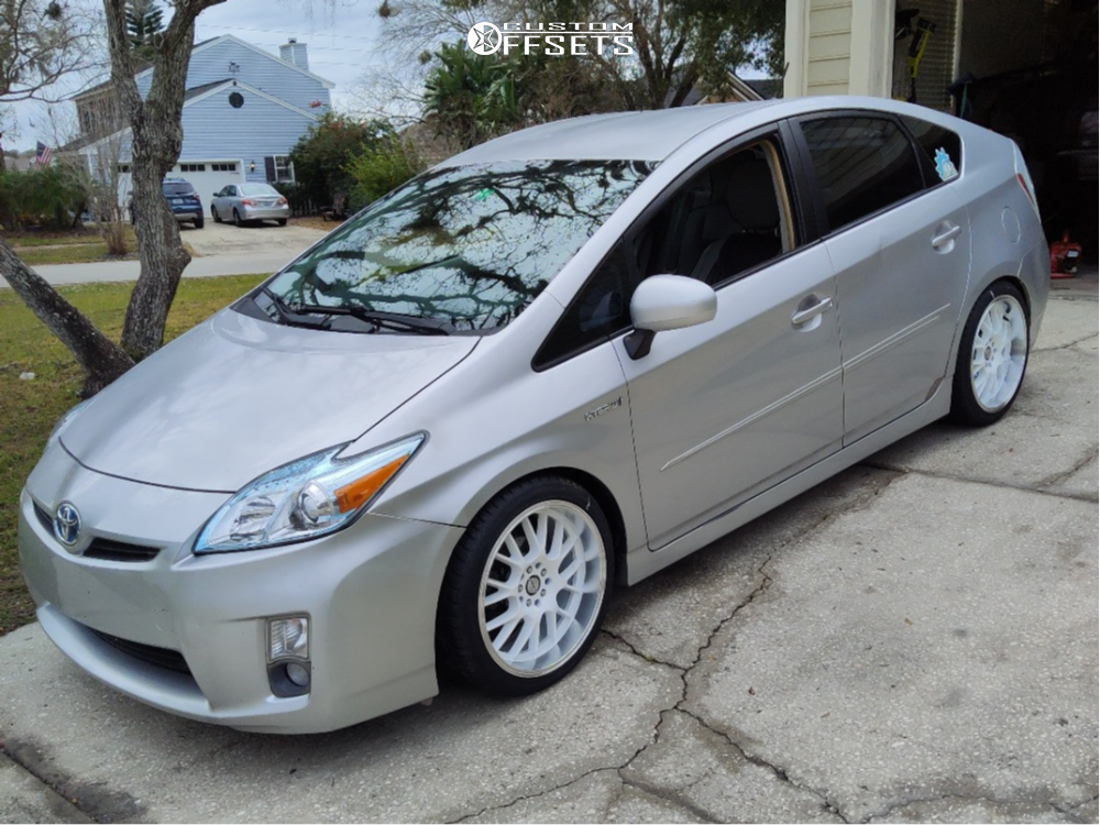 2011 Toyota Prius with 18x8.5 30 Shift Crank and 225/40R18 Black