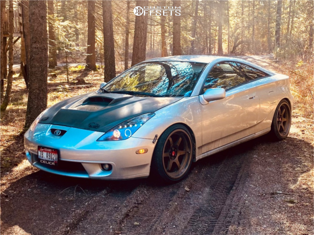 2002 Toyota Celica with 18x9.5 35 Aodhan Ah08 and 245/35R18