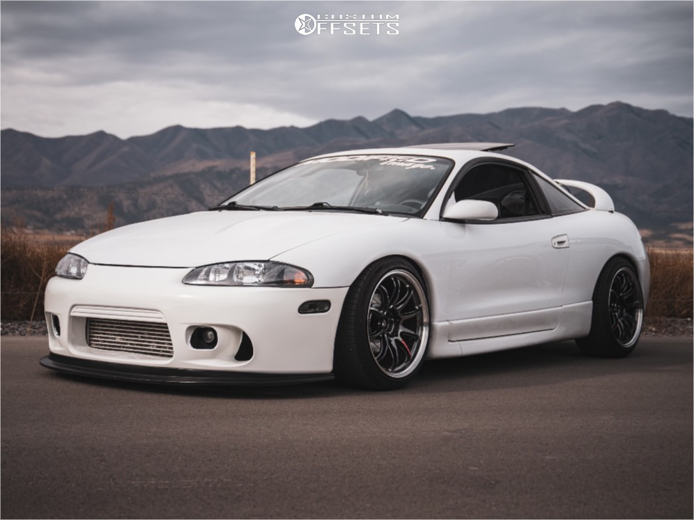 1999 Mitsubishi Eclipse with 18x9.5 22 Work Emotion Zr10 and 235