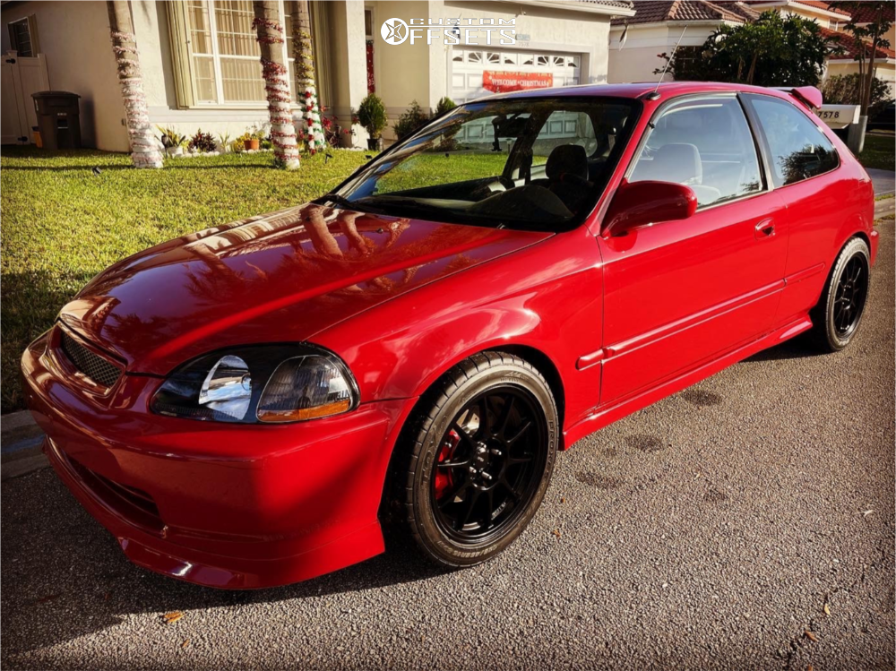 1997 Honda Civic with 16x8 35 Konig Dekagram and 225/45R16 Toyo