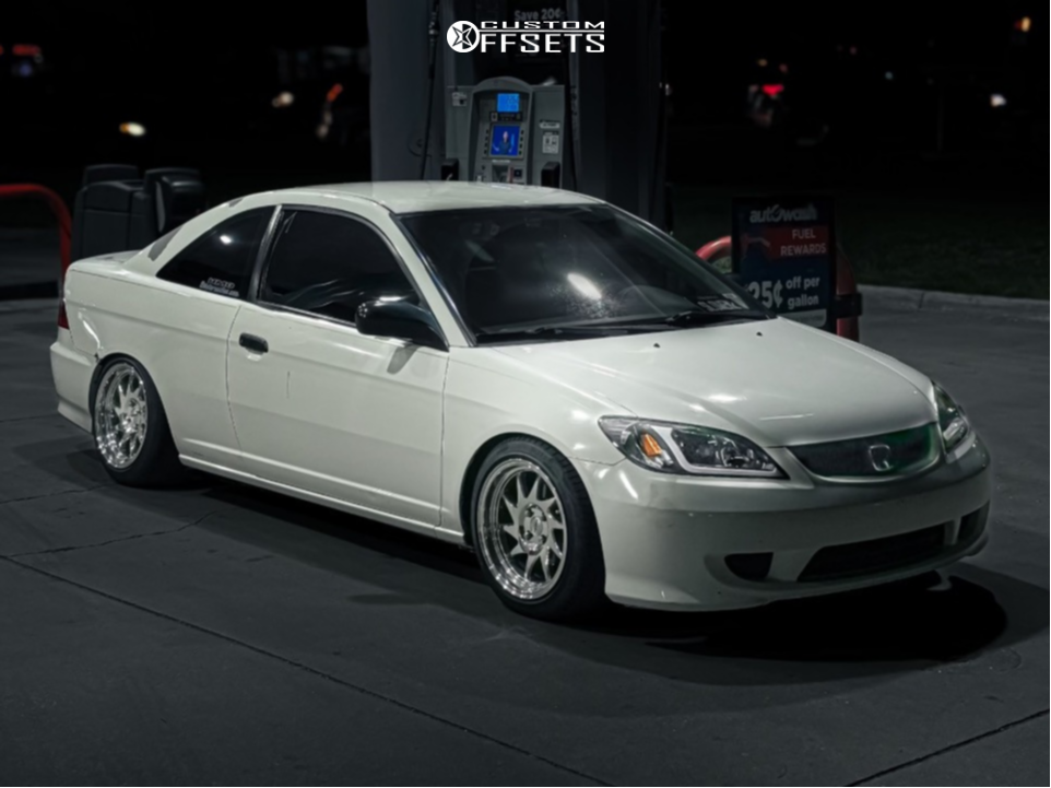 2004 Honda Civic with 16x8 20 Whistler Kr7 and 215/40R16 Toyo
