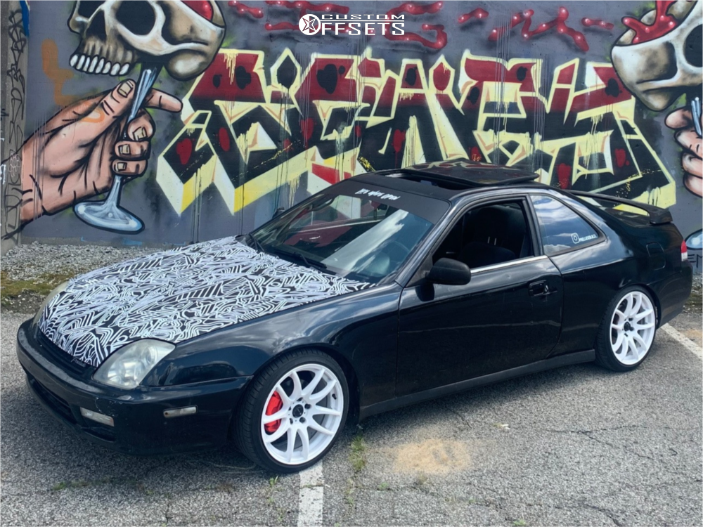 1997 Honda Prelude with 17x8 35 Vors Tr4 and 205/40R17 Continental