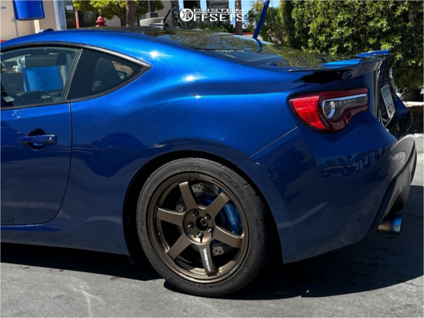 2013 Subaru BRZ with 17x9.5 45 Volk Te37 Saga and 255/40R17 Falken