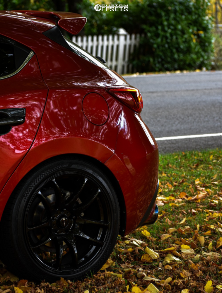 2015 Mazda 3 Sport with 18x8.5 35 Vors Tr4 and 225/45R18 Nankang
