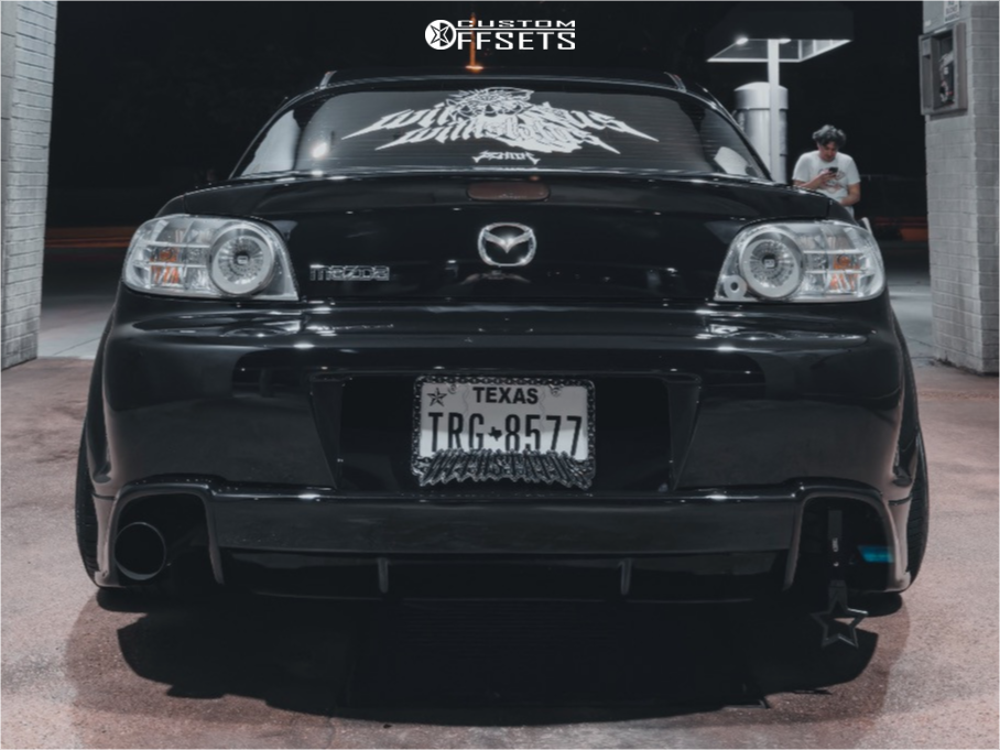2004 Mazda RX-8 with 18x9.5 38 Heritage Ebisu Monoc and 225/45R18