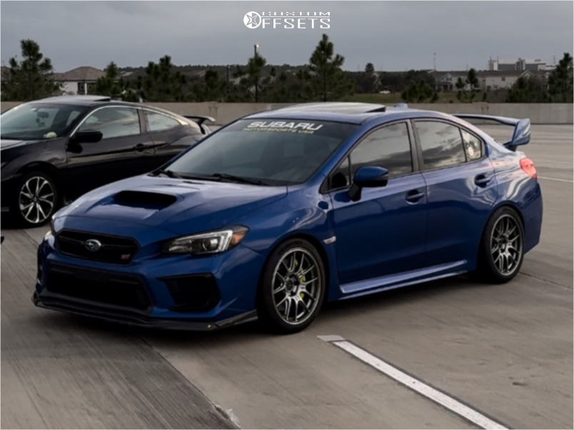 2021 Subaru WRX STI with 18x9.5 45 Enkei Gtc02 and 265/35R18