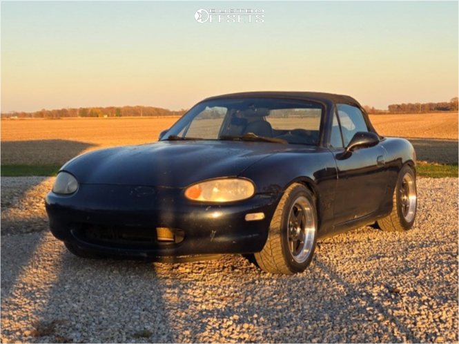 1999 Mazda Miata with 15x8 25 Kansei Knp and 205/50R15 Nitto Neo