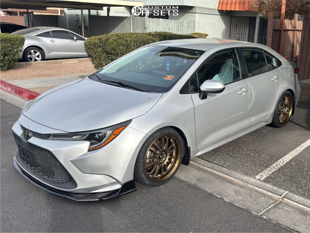 2022 Toyota Corolla with 18x8.5 38 MST Mt45 and 225/40R18