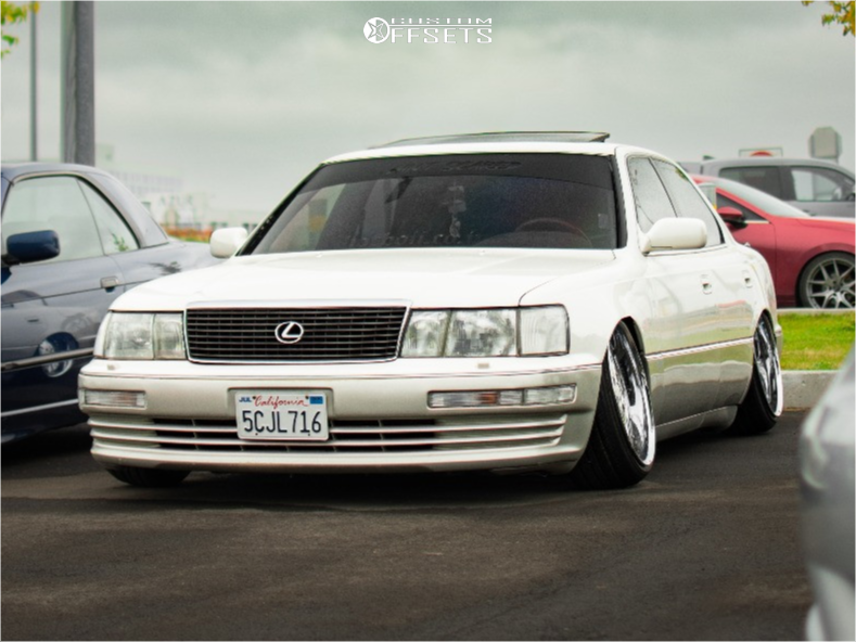 1993 Lexus LS400 with 19x10 20 Work Ls207 and 215/35R19 Zeta Ztr10