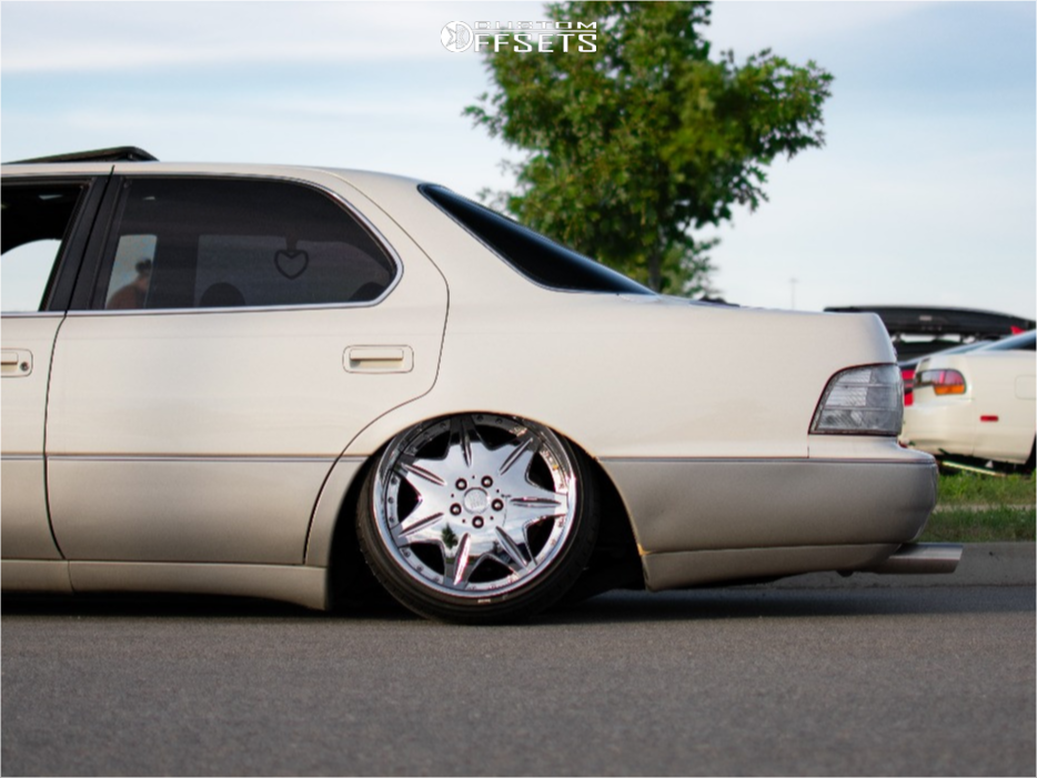 1993 Lexus LS400 with 19x10 20 Work Ls207 and 215/35R19 Zeta Ztr10
