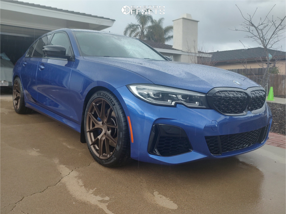 2021 BMW M340i with 19x8.5 35 Aodhan Aff7 and 245/40R19 Michelin