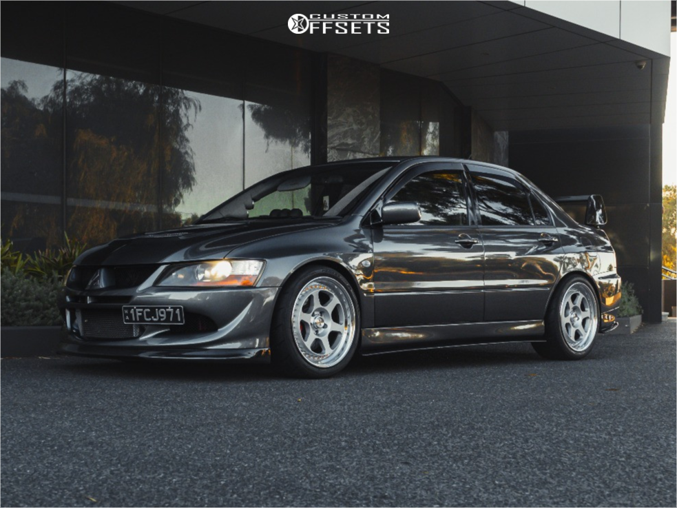 frog lancer 　custom order 2005 Mitsubishi Lancer with 18x9.5 21 Work Meister L1 3p and 255