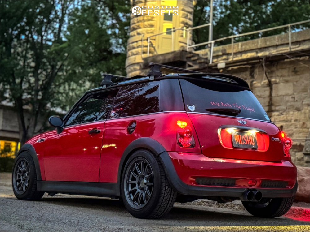 2005 Mini Cooper with 16x8 28 Motegi Mr156 and 205/50R16 Falken