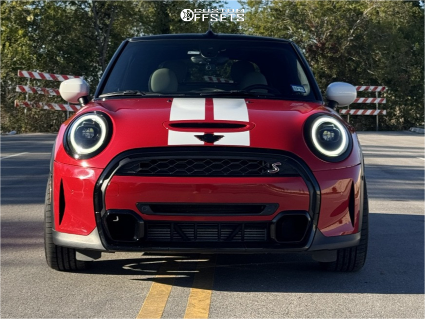 2024 Mini Cooper with 18x8 45 Voxx Cotto and 225/40R18 Goodyear