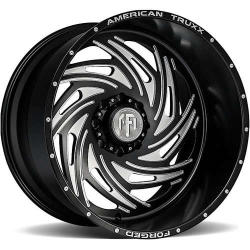 American Truxx Forged Twister ATF1911 24x14 -76 - Black Milled