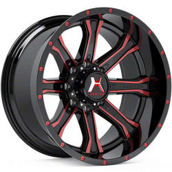Hartes Metal Offroad Strike 711 20x10 -18 - Black Red